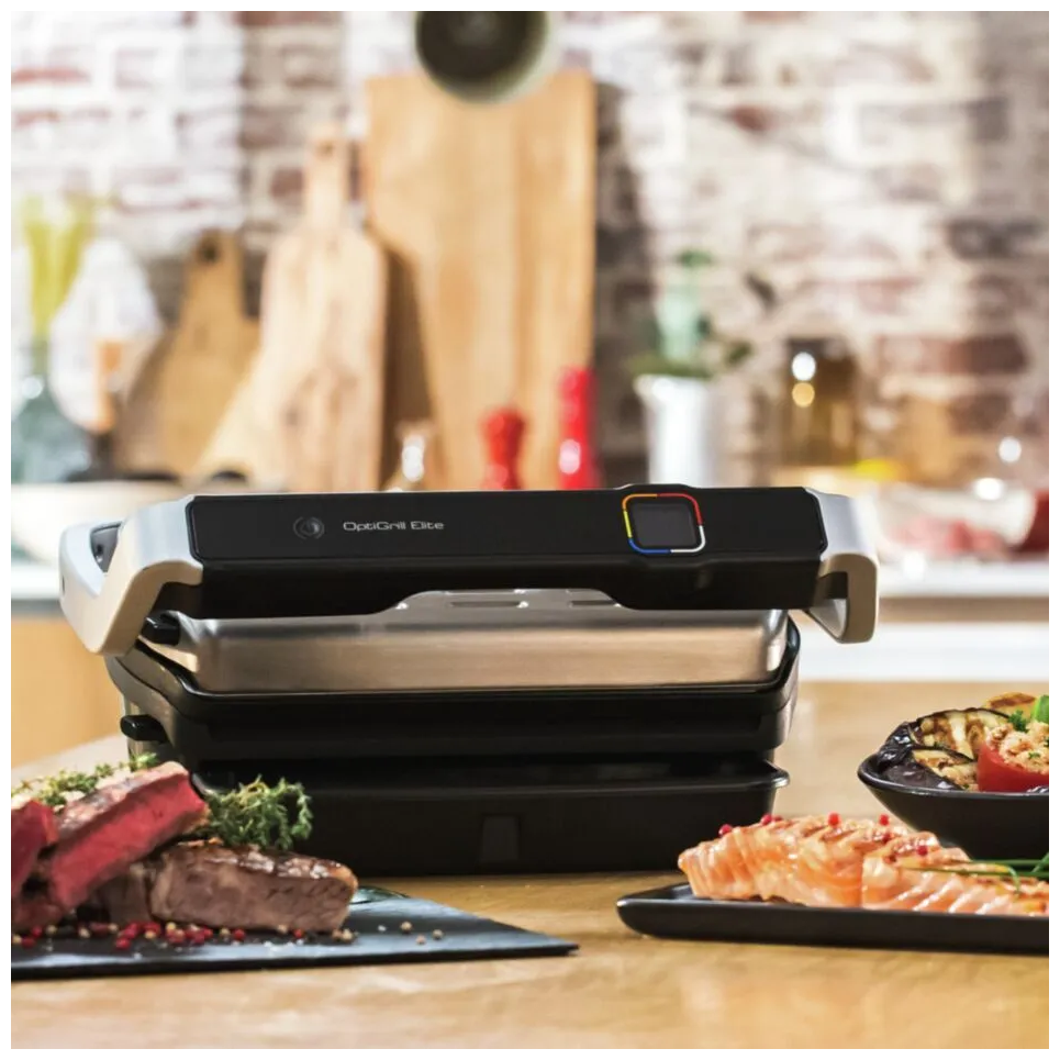 Гриль Tefal Optigrill Elite gc750. Гриль Тефаль 750d30. Tefal Optigrill Elite gc750d30. Умный электрогриль Tefal Optigrill Elite gc750d30.